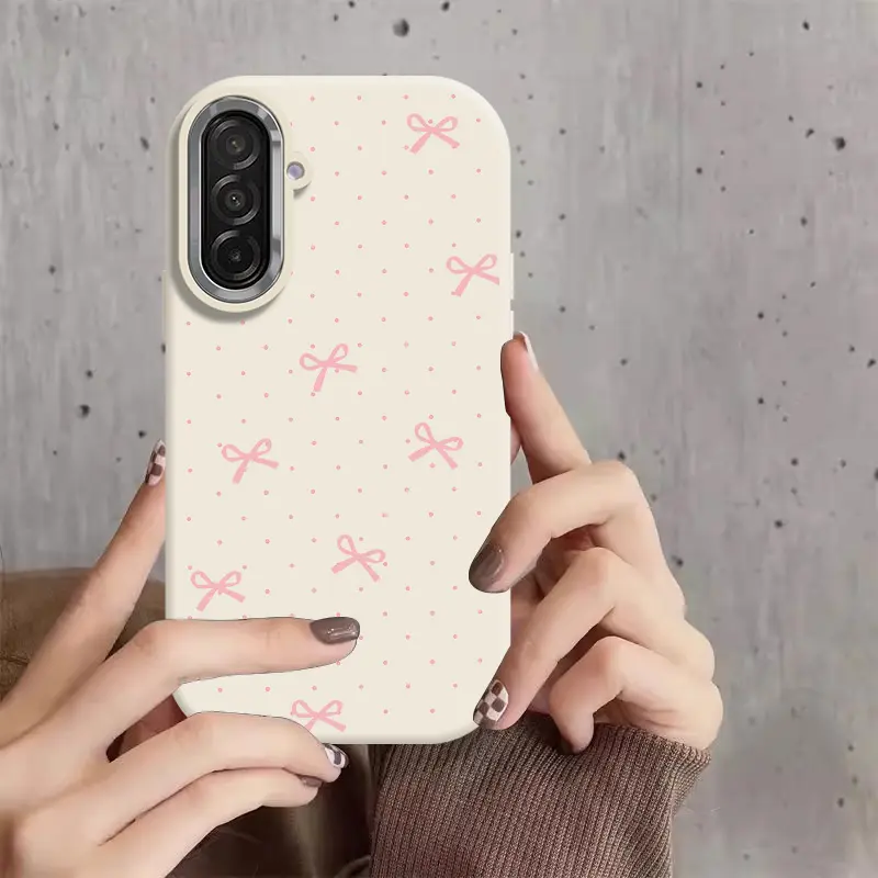 Casing hp SamsungA26 5G Busur bintang Kartun Indah menarik Rasa kemewahan Mencegah kerusakan Wanita ponsel case 2
