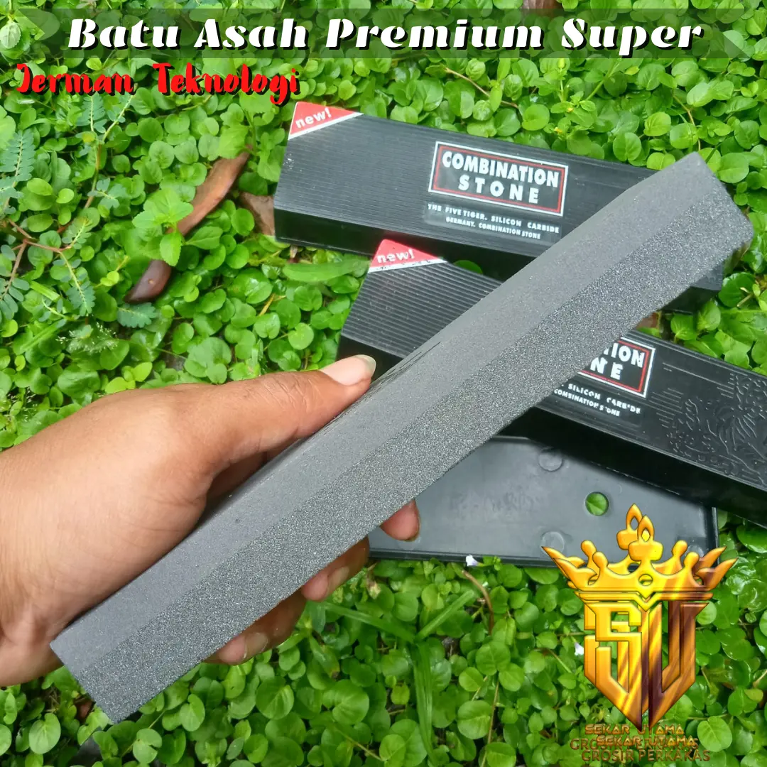 Batu Asah Cap 5 Tiger - Asahan Import Germany Teknologi - Pengasah Pisau Cangkul Dan Golok Dapur