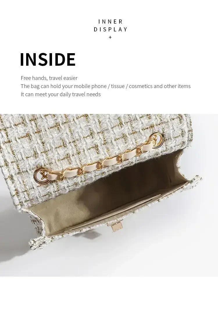Product Introduction of Fashionable Women's Bags Chain Small Bags Crossbody Bags High-end Design Handbags Exquisite Gifts 3
