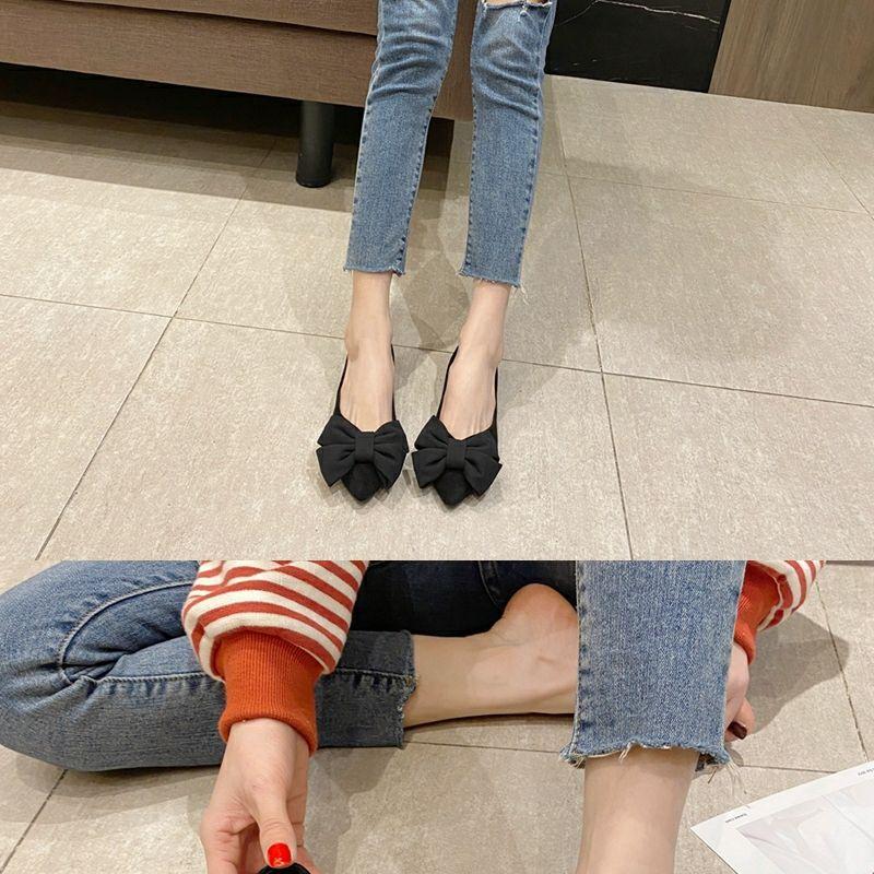 Product Introduction of Giày Cao Gót Gommino, Đế Mềm, Mũi Nhọn, Cắt Nông, Đế Bằng, Màu Đen, Ngoại Cỡ 41-43, Dành Cho Nữ, Phong Cách Mới, Thích Hợp Cho Mùa Lò Xo, Được Đánh Giá Cao Với Hơn 99% Người Dùng, Năm 2024, 11