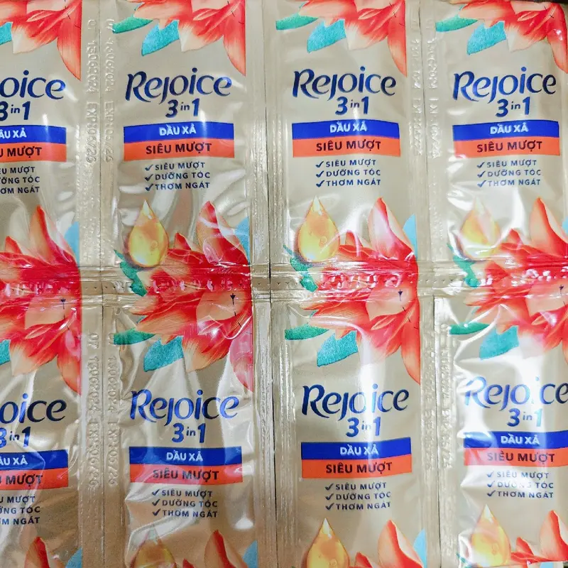 Combo 5 Dây DẦU GỘI hoặc DẦU XẢ Siêu Mượt Rejoice, dây 10 gói hoặc 12 gói tùy đợt hàng của công ty 1