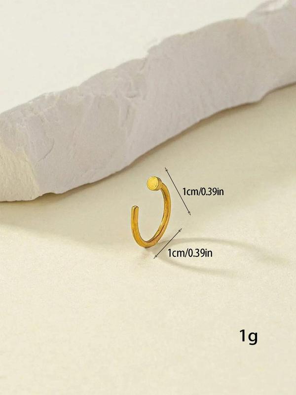 Unisex Street Trend C Shape Lip Ring, Trendy Minimalist Lip Ring, Chic Body Jewelry for Daily & Party Decor for Men & Women 4