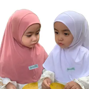 Raaveil Hijab bergo Dagu Malaysia Jersey premium Usia 1-12 Tahun XS S M Kerudung anak perempuan Jilbab anak sekolah