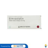 Gambar SIMVASTATIN SAMPHARINDO 20 MG BOX 100 TABLET dari Apotek Given Jaya By GoApotik Kota Bekasi 1 Tokopedia