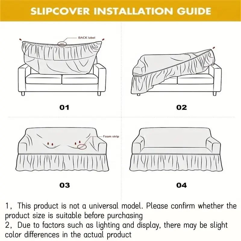 Floral Print Sofa Cover, 1 Count Sofa Slipcover with Skirt, Dustproof Sofa Protector for Home Living Room, Sofa Protector for Home Living Room 2