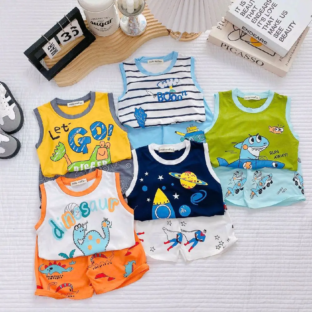 (8-25kg)Bộ Sát Nách  Minky Mom loại 1 cho bé trai Thun đồ bộ cho bé trai