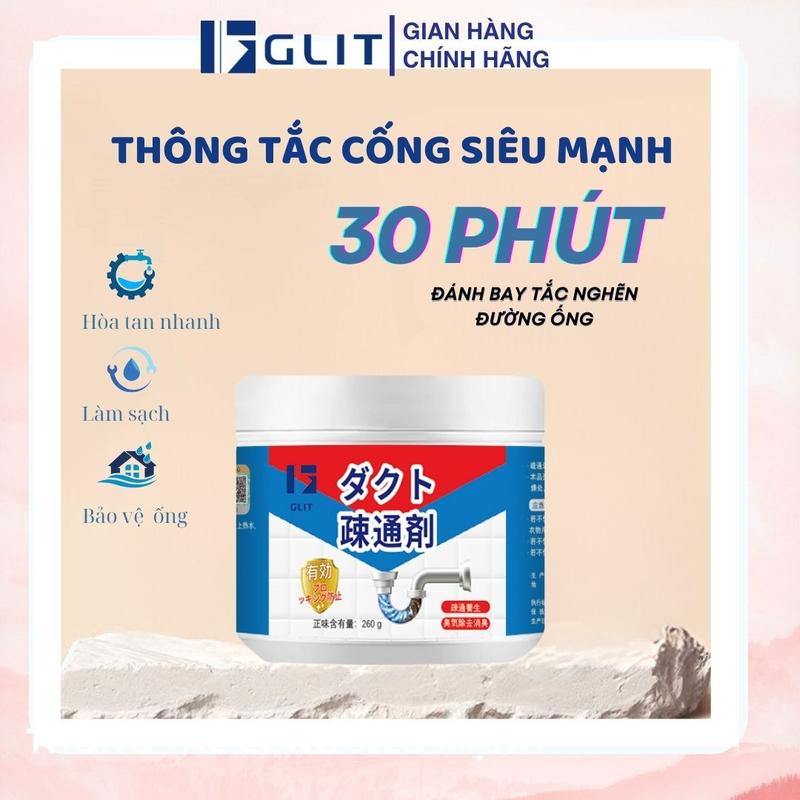 [GLIT] Bột Thông Tắc Cống Sinh Học Đánh Bay Tắc Nghẽn, Khử Sạch Mảng Bám, An Toàn Cho Mọi Đường Ống Bồn Cầu, Bồn Rửa Bát, Bồn Rửa Mặt,... Làm Sạch