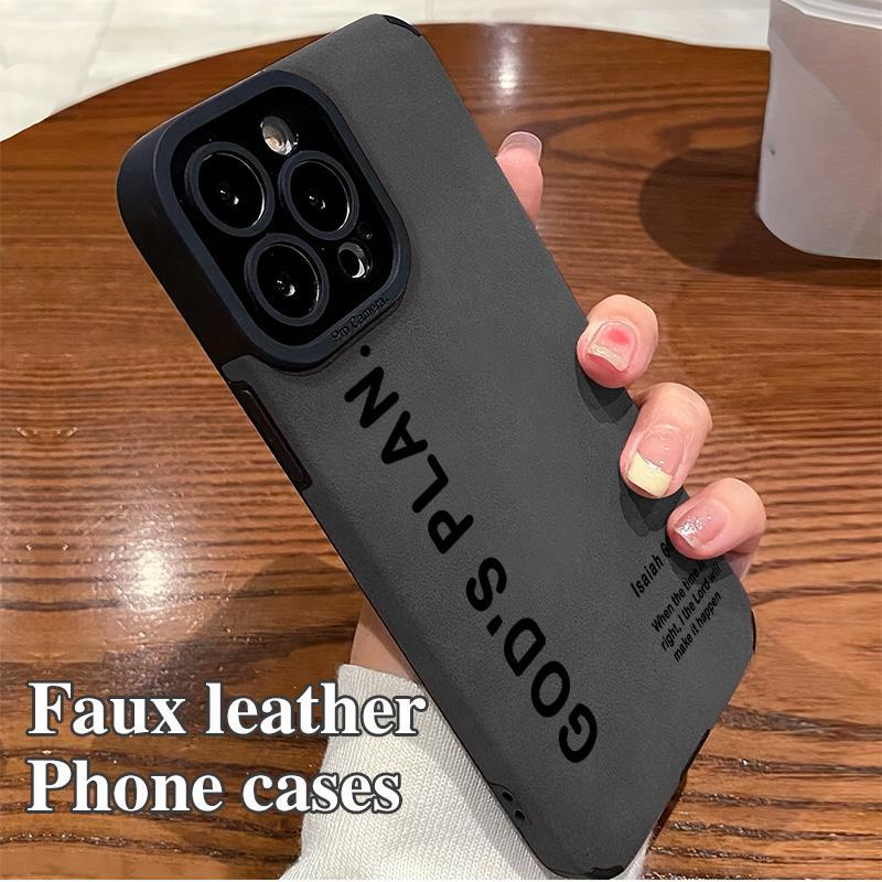 Product Introduction of Faux Leather Phone Case, Shockproof Phone Protective Cover, Phone Accessories Compatible with iPhone 11 12 13 14 15 Pro Max, Casing 0