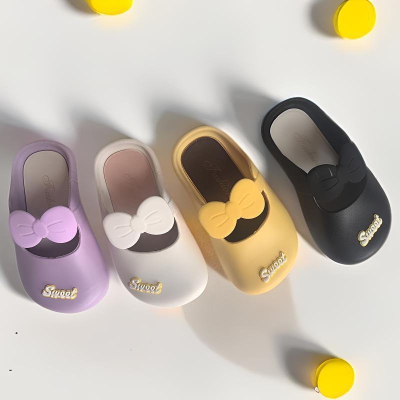 Product Introduction of Children's Slippers for Girls Indoor Home Non-Slip Soft Sole Princess Bowknot Toddler Baby Closed-Toe Slippers (2 Years to 8 Years) 12