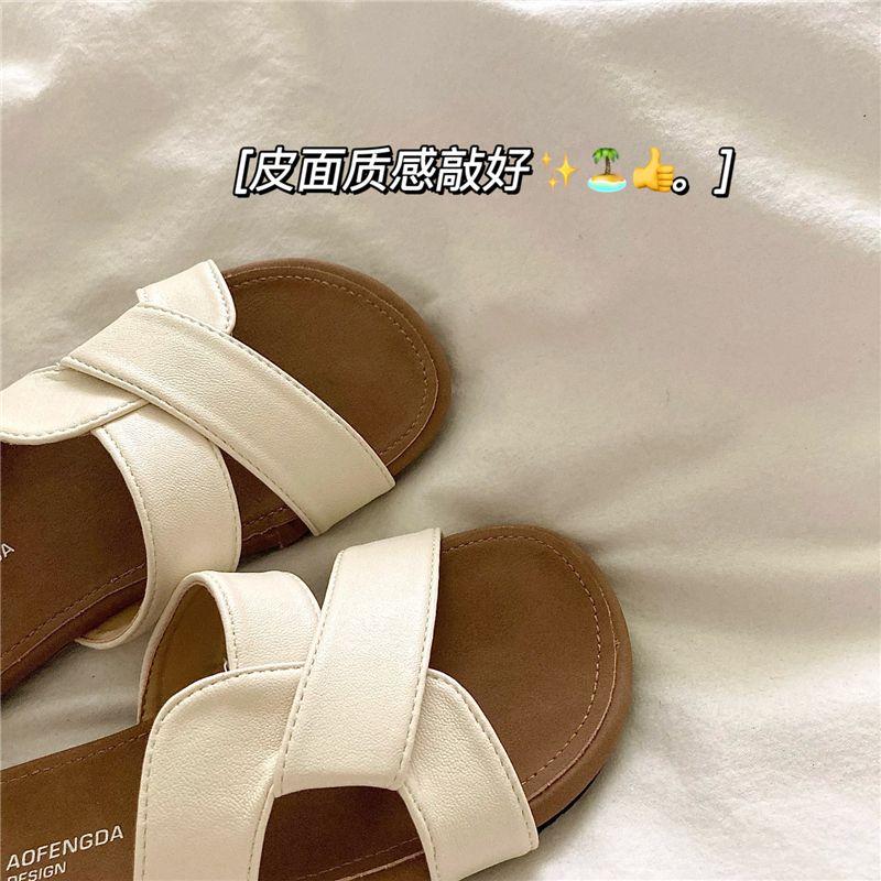Bóng mềm dẻo, mềm mạiDép Lê Chéo Xoắn Độc Đáo, Kết Cấu Tốt, Mềm Mại, Thích Hợp Cho Phụ Nữ, Có Thể Mặc Ngoài Trời, Dép Đi Biển Ins Mùa Hè 1