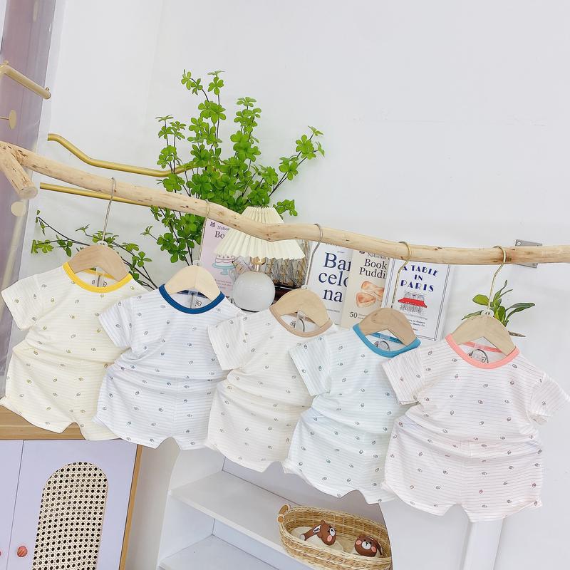 bộ quần áo cộc tay thun lạnh phối cho bé trai, bé gái cao cấp từ ( có hỗ tr