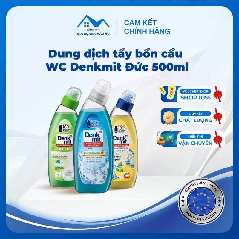 Nước Tẩy Rửa Bồn Cầu, Toilet, Nhà Tắm, Nhà Vệ Sinh Denkmit 750ml Đức - Tẩy Sạch Ố Vàng Hiệu Quả