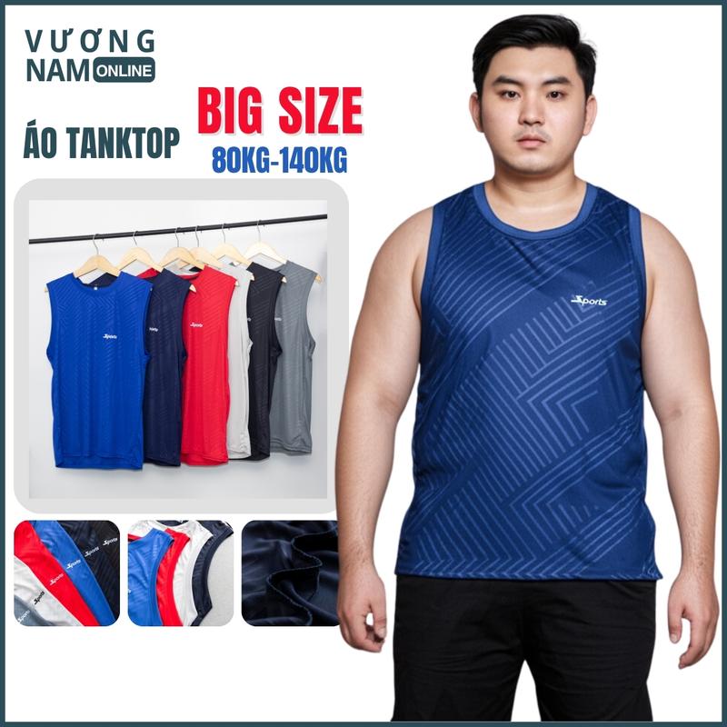 Áo BIG SIZE ba lỗ tanktop nam sát nách kiếu dáng thể thao vải thun lạnh vân VNO70