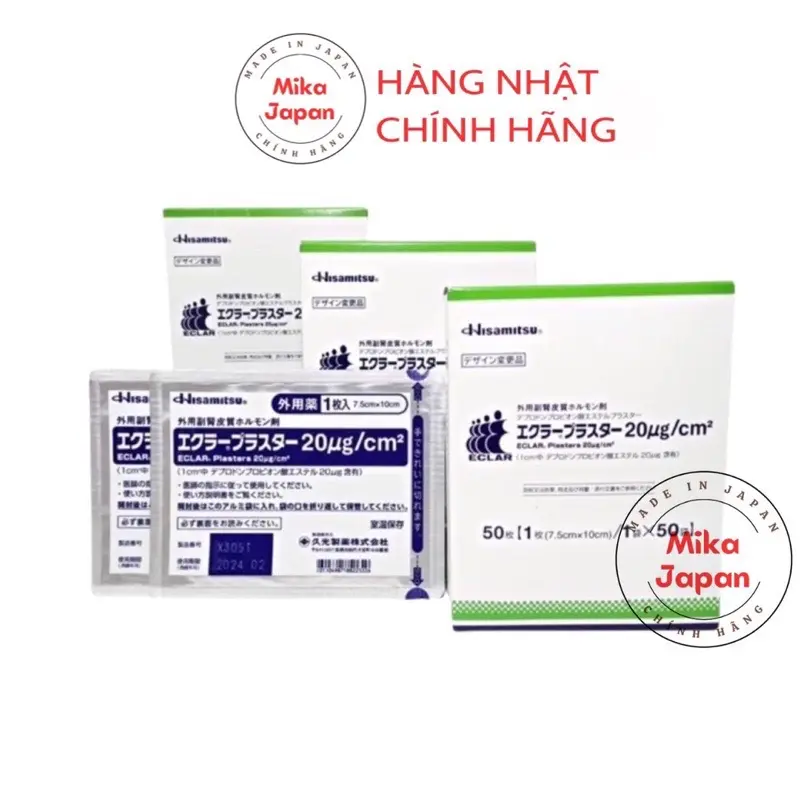 Miếng dán ép sẹo lồi ECLAR PLASTER HISAMITSU Nhật Bản 0