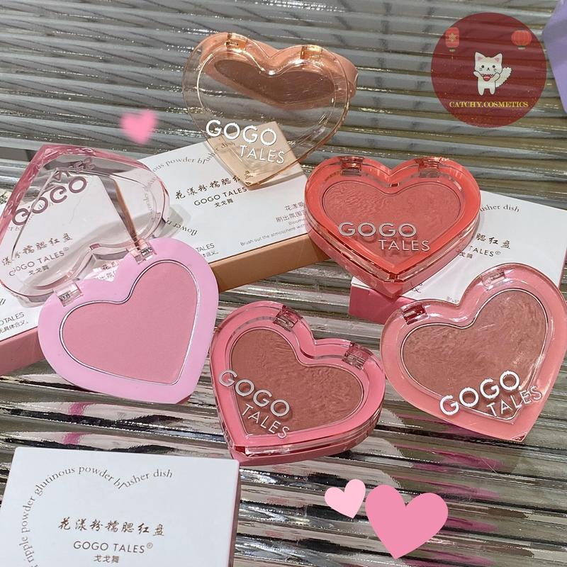 GOGO TALES Phấn Má Hồng Trái Tim Mini GOGO TALES Blooming Love Flower Ripple Powder Blusher GT627