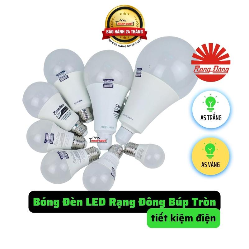  Bóng đèn Led Rạng Đông bầu tròn 3w 5w 7w 9w 12w 15w 20w 30w ánh sáng trắng   vàng tiết kiệm điện bảo hành 24 tháng 