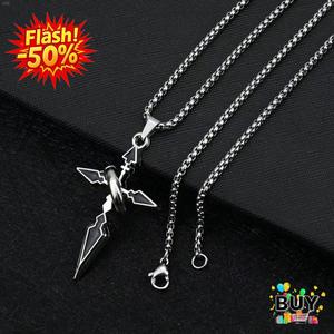 สร้อยคอ สไตล์พังก์ สำหรับผู้หญิงและผู้ชาย ดีไซน์วินเทจ จี้ไม้กางเขนสีดำ สไตล์ฮิปฮอป สร้อยคอยาว แฟชั่น สร้อย ผู้หญิง