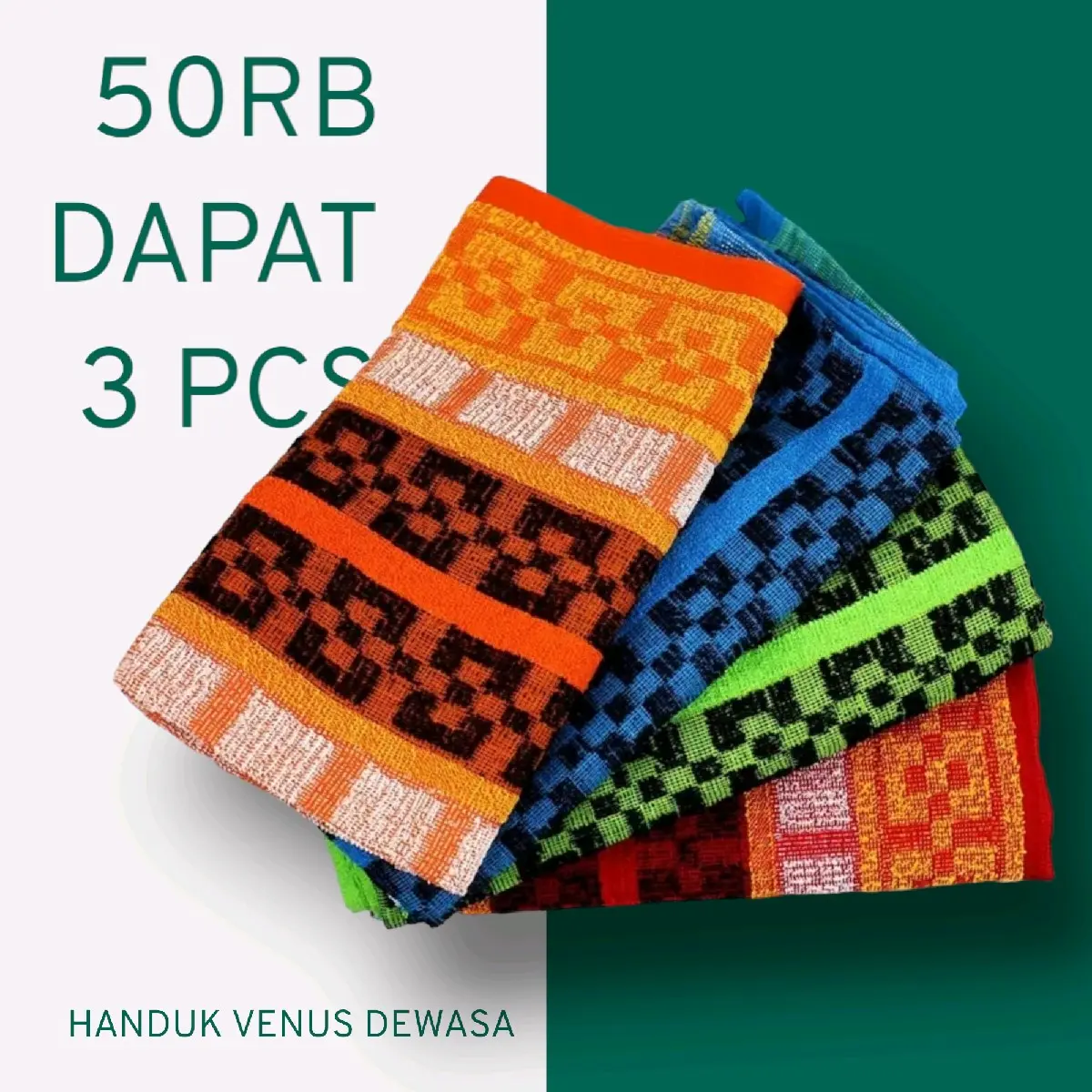 50rb dapat 3 PCS Handuk Venus murah 140cm x 70cm / Handuk mandi dewasa pantai dolar paket usaha Dapat digunakan kembali
