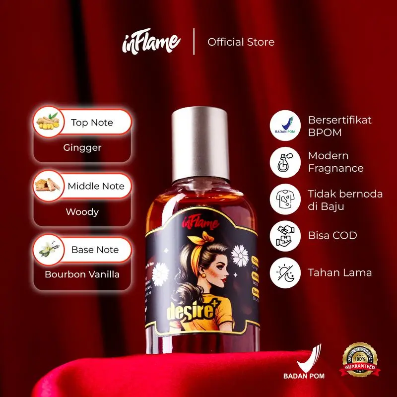Inflame Parfume - Desire Eau De Parfum - Parfum Pria Viral Cowok Keren Disukai Cewek - 30 ML 2