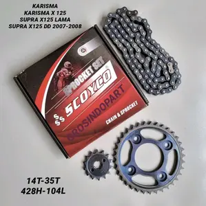 GEAR GIR SET PAKET KARISMA X 125-SUPRA X 125 LAMA-SUPRA X 125 DD 2007-2008 CARBU (SCOYCO)