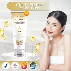 Milky Lotion 150 ML Body Lotion Pemutih Whitening Brightening Mencerahkan Kulit Dengan Kandungan Glutathione, Niacinamide, Aplha Arbutin Meratakan Warna Kulit Yang Belang Tidak Merata Hand Body Cream Lotion Badan