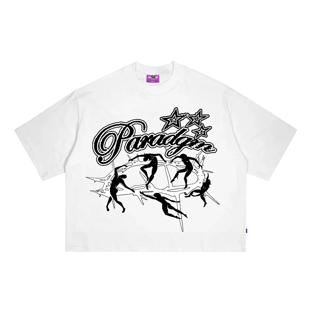 T-Shirt | Boxy Fit | Star Toys  | White | Paradigm Capital Crew-neck fashion unisex T-shirt Menswear Top