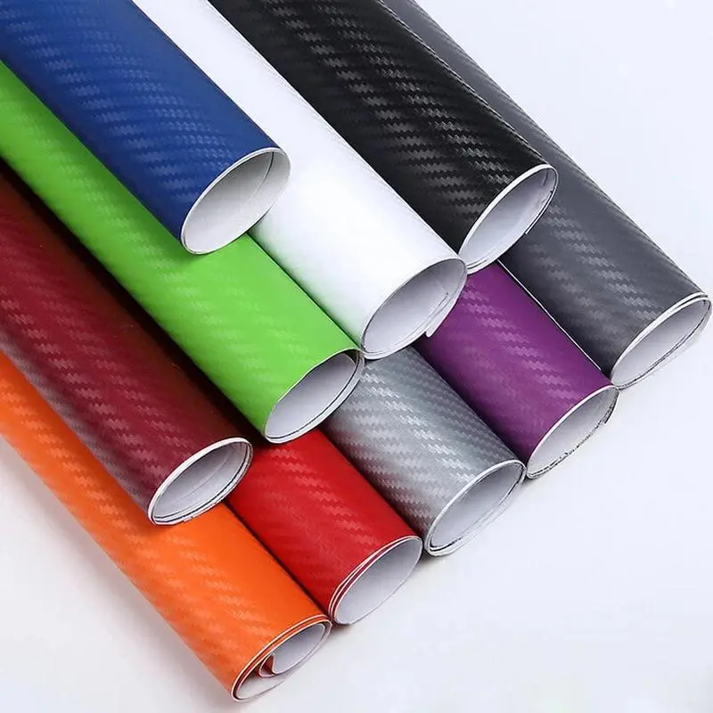3D Carbon Fiber Car Sticker, Car DIY Styling Vinyl Colorful Decal, Car Exterior Interior Protective Film, Car Accessories