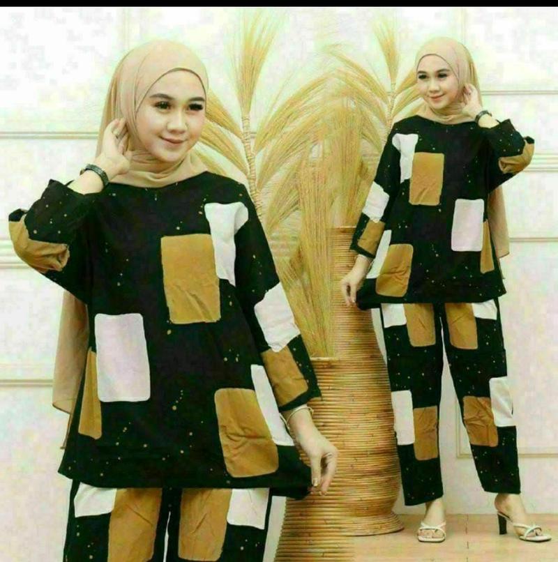 Product Introduction of one set rayon baju batik wanita dewasa resleting busui Setrip Nyaman 2