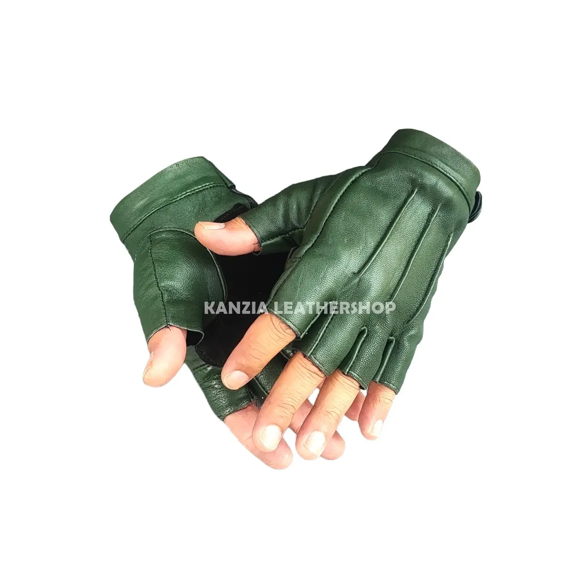 Sarung Tangan Kulit Outdoor Kanzia Leathershop Sarung Tangan Tak Berjari Gloves