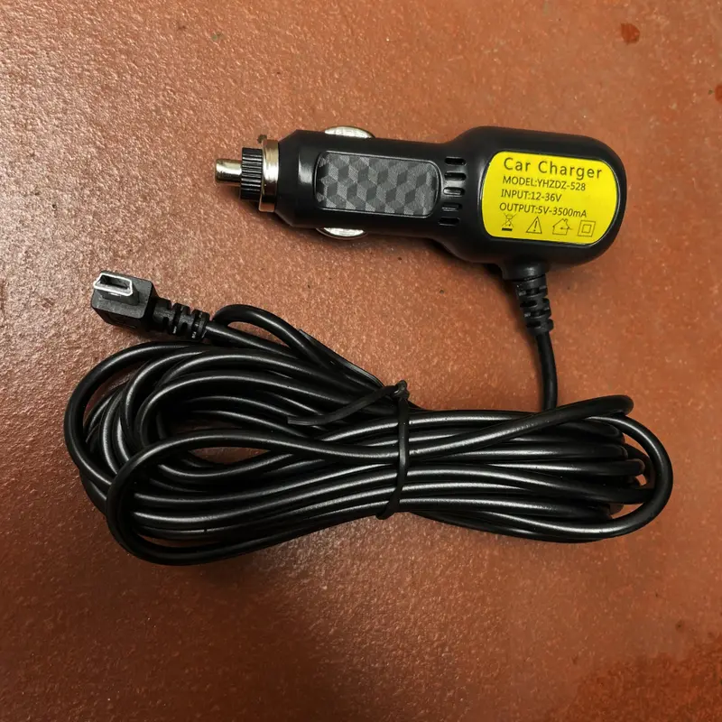 Tẩu cấp nguồn camera hành trình, 5V-3.5Ah, Chân Mini USB, Tích hợp 2 cổng USB sạc điện thoại và các thiết bị điện tử khác, đầu vuông 3