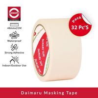 Gambar Daimaru Masking Tape Lakban Kertas 2 Inch 48 mm x 21 m - 32 Pcs dari Mitech Protection Kota Tangerang Selatan 1 Tokopedia