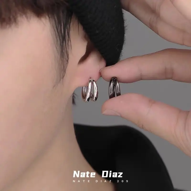 Bông Tai Thả Màu Bạc Sterling, Oneis925, Dành Cho Nam Và Nữ, Thời Trang Mới, Một Cặp Độc Đáo, Phong Cách Người Nổi Tiếng Trên Internet, Hip Hop Và Ngầu 4