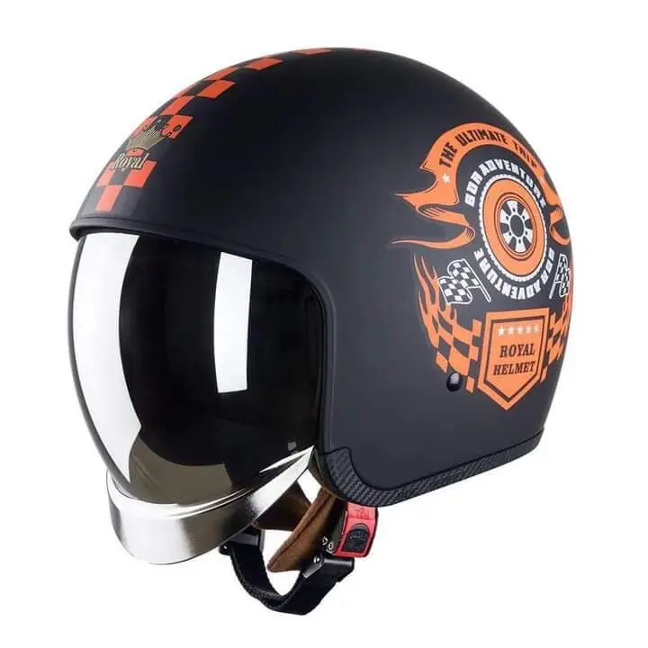 Mũ bảo hiểm kính Âm HQ 3/4 chuẩn đẹp thời trang trẻ Helmet 7