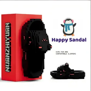 HappySandal01 Sandal Unisex Lucu Motif Minecraft-MC Anak-anak Lembut & Ringan Bahan Karet Anti Slip Tahan Lama Tahan Air Ukuran 24-41