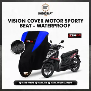 Sarung Motor BEAT / Cover Penutup Motor Warna Waterproof Merk VISION