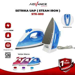 Advance Setrika Uap Listrik Anti Lengket STK-600 Hemat Listrik 400 Watt Garansi Resmi 1 Tahun