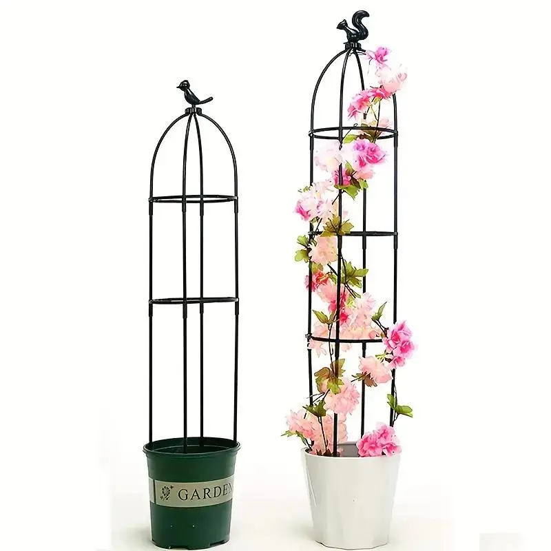 Garden Climbing Decorative Support, Decorative Plastic and Metal Trellis, Climbing Plants Outdoor Support for Flowers, Vine, DIY Stake for Tomato Cucumber Climbing, Breathable Planter, Garden Supplies 2