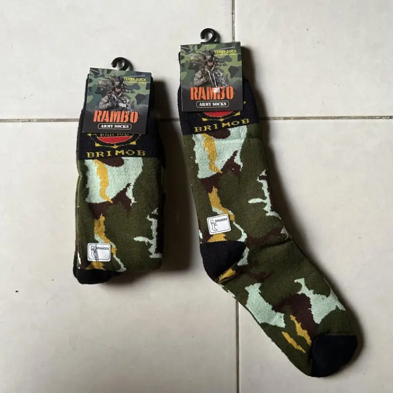 Kaos Kaki Motif Doreng Tebal Kaos kaki TNI Brimob 2