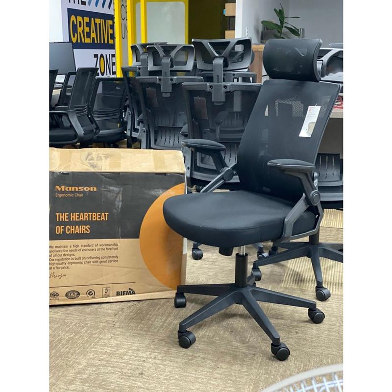 Xiaomi Manson Ergonomic Ghế Xoay Văn Phòng Thiết Kế Công Thái Học Tay Gập - Màu Trắng, Đen, Xám