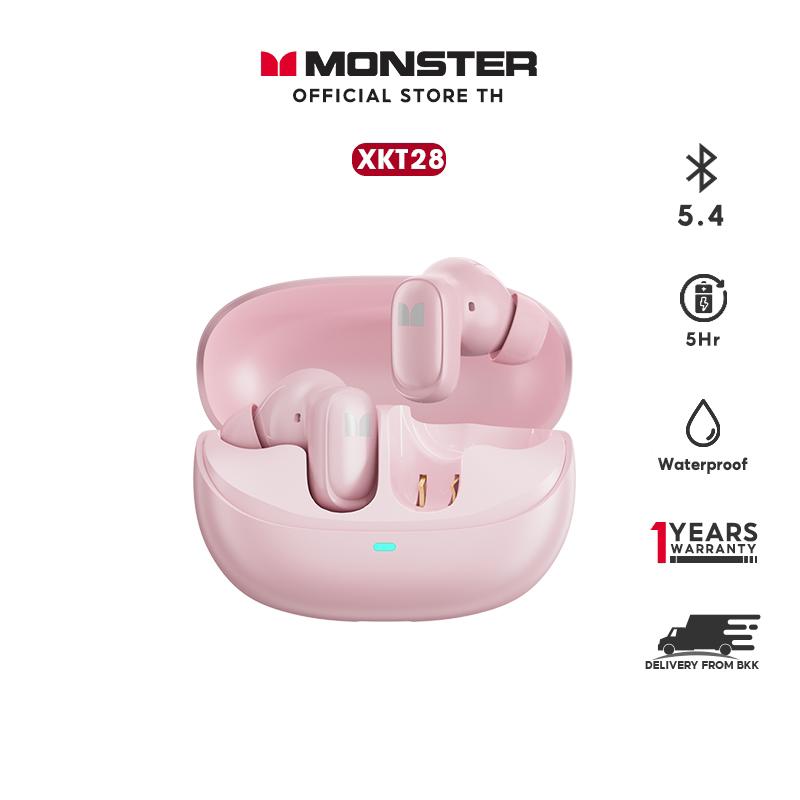 Monster หูฟังไร้สาย XKT28 Bluetooth 5.4 รุ่น TWS  มี4โหมด มีANC รองรับ Android & IOS พร้อมกล่องชาร์จ