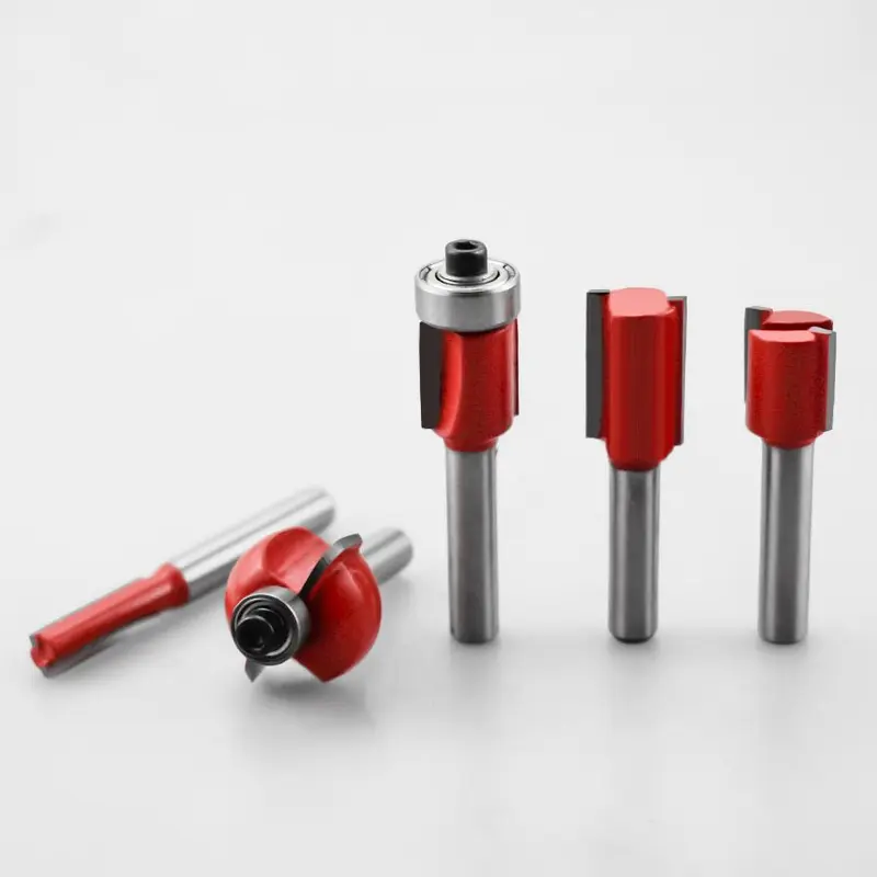 Woodworking Router Bit Set, Woodworking Milling Cutter Drill Bit Set, Woodworking Tool for Wood Slotting, Engraving, Hard Alloy Woodworking DIY Tool 6