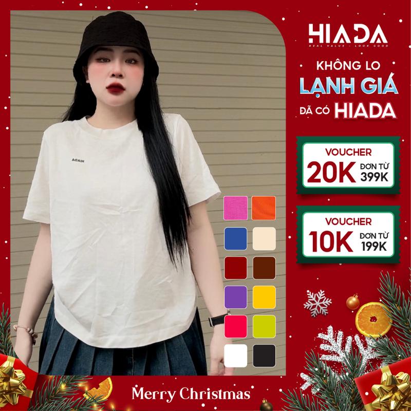  Áo Thun Nữ HIADA Cổ Tròn Baby Tee 100% Cotton Thoáng Mát Top 