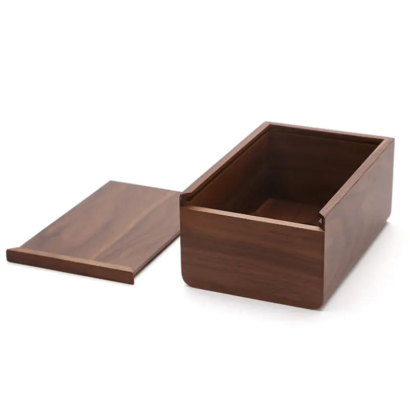 YUANH-Hộp Đựng Khăn Giấy Bằng Gỗ Óc Chó Sáng Tạo, Màu Trơn, Có Nắp Có Thể Tháo Rời, Ngăn Kéo Bằng Gỗ, Hộp Đựng Đồ Để Bàn Cho Nhà Hàng 3