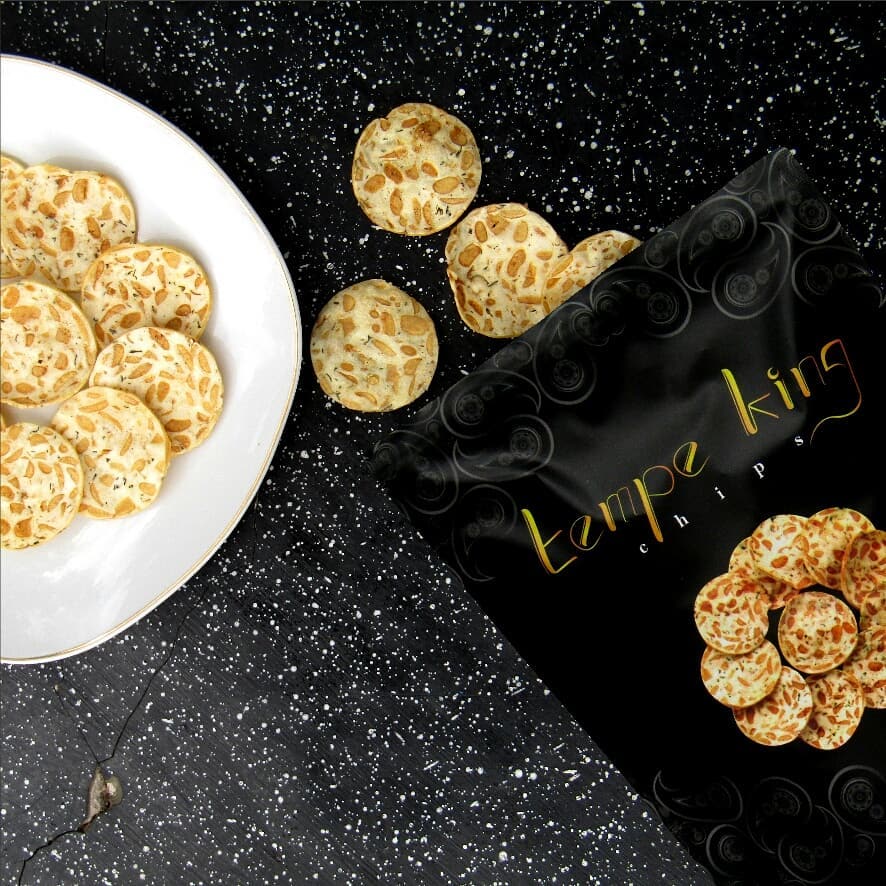 Tempe King - Keripik Tempe Premium Kripik Garing Renyah Bebas MSG ( Tempeh Chips ) 100 gr - Thyme