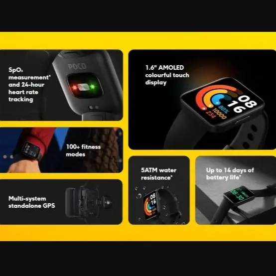 P O C * Watch  1.6 "Layar AMOLED 14 Hari Baterai - Smartwatch 2