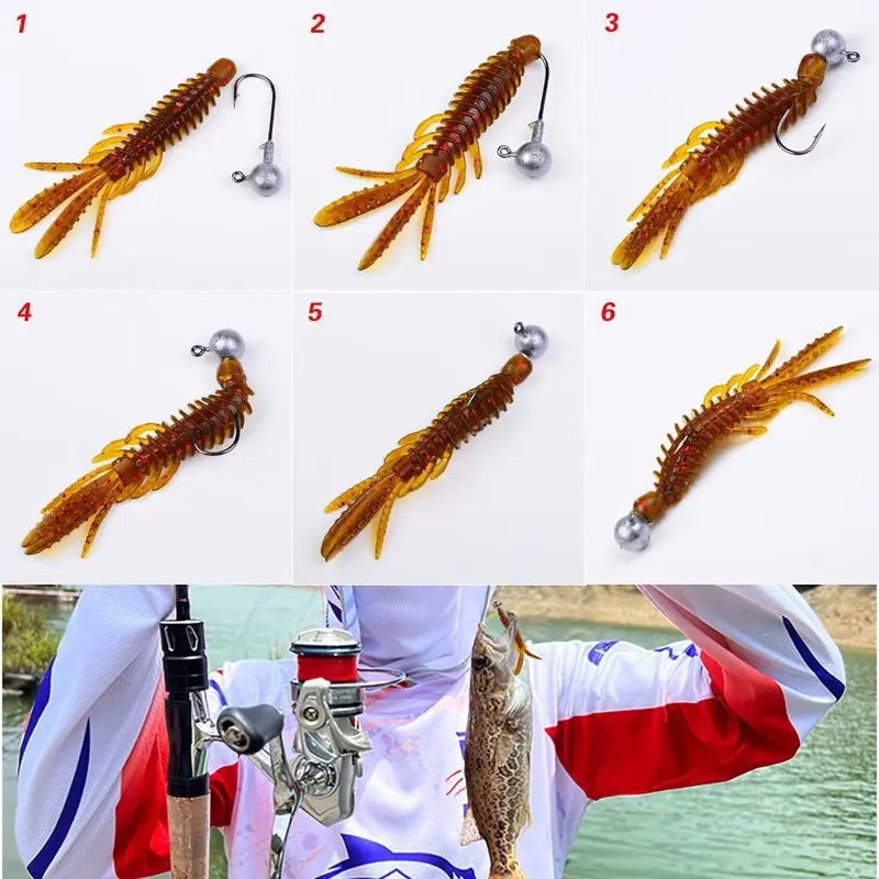 Bộ mồi mềm tôm tích kèm lưỡi Jig. 3