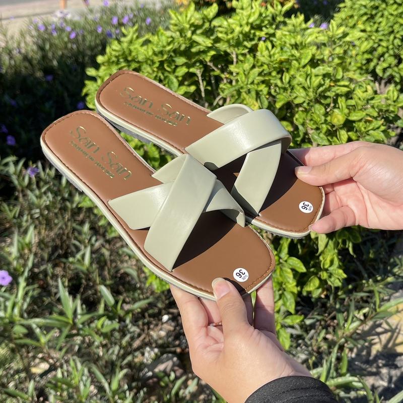 Product Introduction of SanSan_ Dép Lê DA 2 KIỂU MSD, Dép Lê  Quai Ngang  Slipper Nữ DéP Women GiàY 24