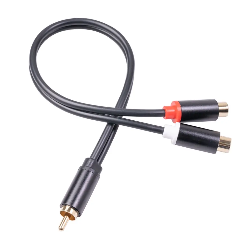 Y Adapter 1 RCA (Male) to 2 RCA (Female) Stereo Y Adapter Subwoofer Cable 1 Male to 2 Female Y Splitter Connectors