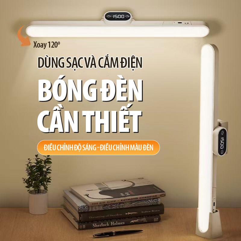  Đèn Led Dán Tường Và Đặt Bàn Điều Chỉnh Độ Sáng Vô Cấp Pin Sạc Dùng Lâu Ánh Sáng Xanh Chống Chói Mắt 
