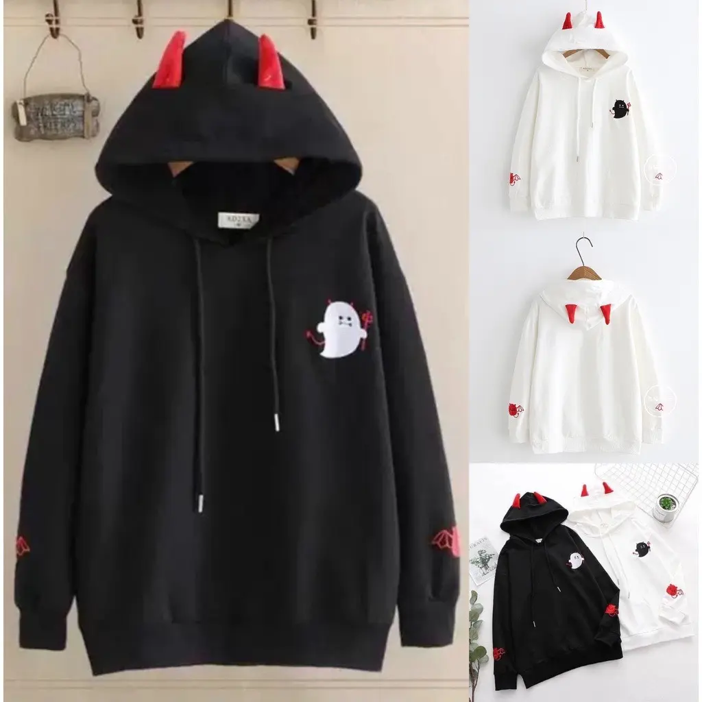 Áo Khoác Hoodie BÉ MA Nam Nữ Chất Nỉ Bông Dày Dặn Unisex
